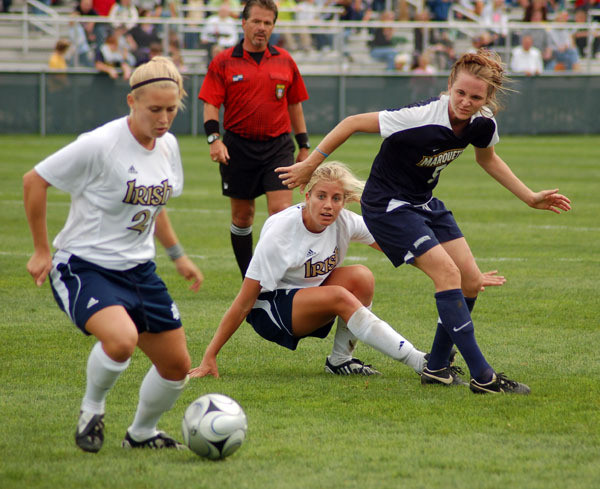 Rising junior forward Erica Iantorno scored both Irish goals in a 2-1 spring exhibition win over Iowa last Saturday at Alumni Practice Field.