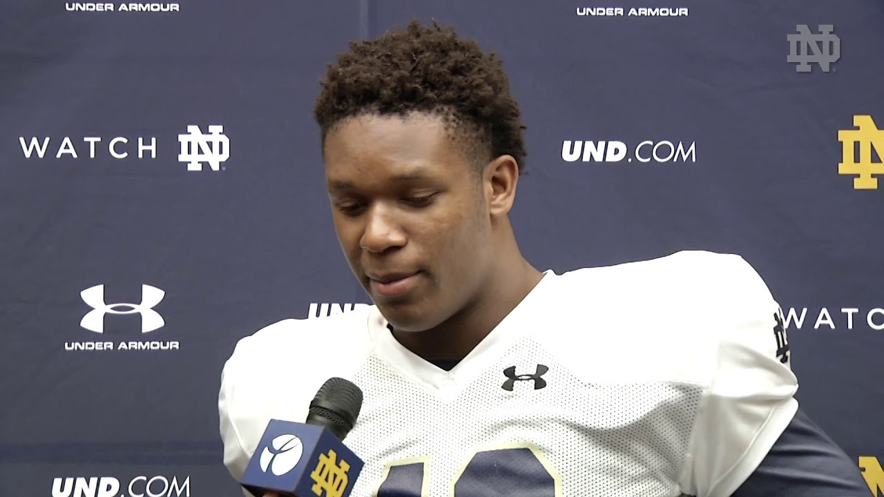 @NDFootball | Julian Okwara Spring Practice Interview (2019)
