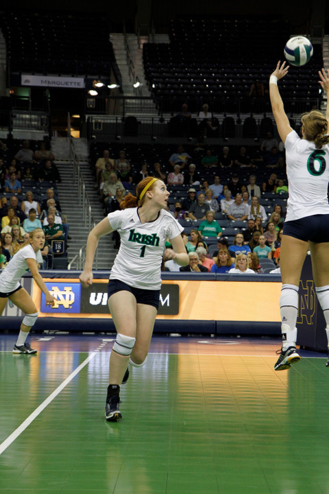 Junior Andie Olsen had eight kills in a 3-0 sweep of Syracuse on Sunday.