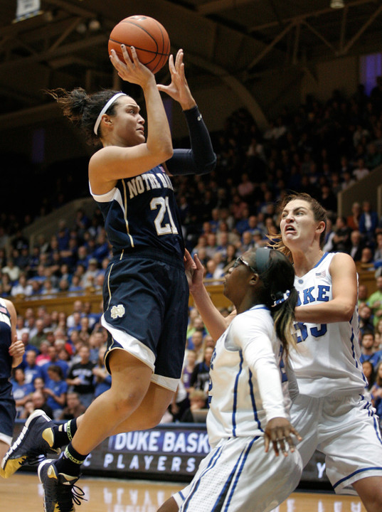 Notre Dame senior guard/tri-captain Kayla McBride was chosen as the espnW National Player of the Week and the ACC Player of the Week, it was announced Monday.