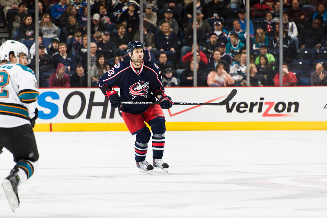 Current Columbus Blue Jacket defenseman Brett Lebda '04 participated in Notre Dame's first-ever Pro Camp.