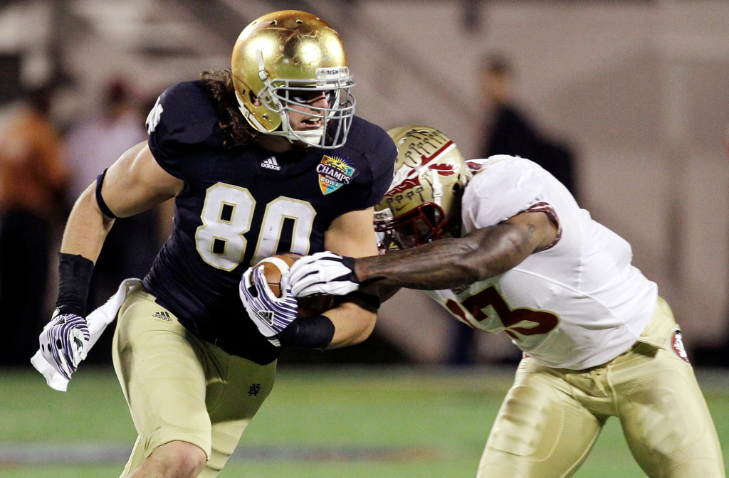 Irish Falter Down the Stretch, Lose to No. 25 FSU 18-14 (AP)