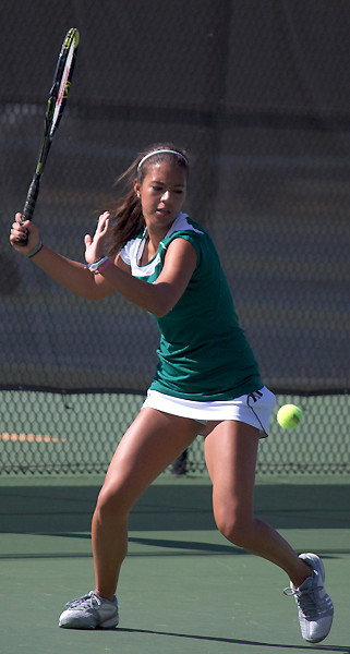 Britney Sanders notched her second-straight victory at the Indiana Invitational with her 2-6, 6-3, 1-0 decision over Ana Gomez of Kansas State.