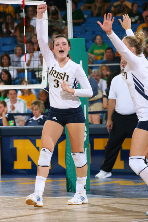Freshman Christina Kaelin was named the BIG EAST Rookie of the Week after her 24 kiil performance against Bowling Green