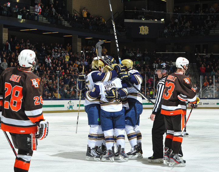 Notre Dame faces Alabama Huntsville at 7:35 p.m. on Friday in game two of the Shillelagh Tournament.