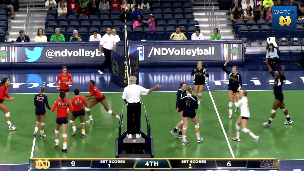 Notre Dame Volleyball Beats Auburn