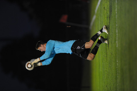 Junior goalkeeper Will Walsh made five saves in his first career start.