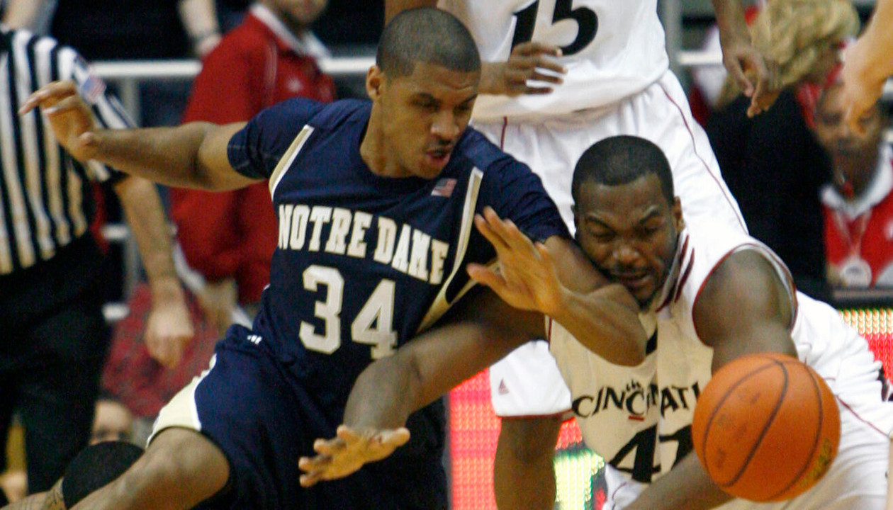 Carleton Scott battles for a loose ball