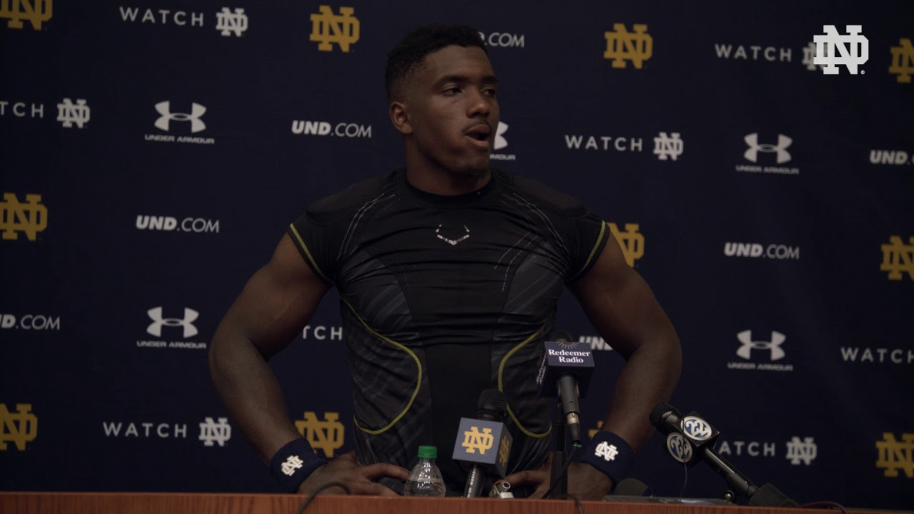 @NDFootball | Brandon Wimbush Post Practice Interview Ball State Week (2018)