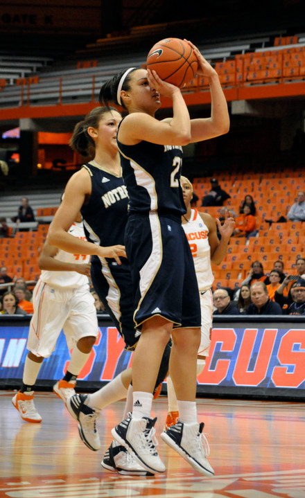 Sophomore guard Kayla McBride was named to the BIG EAST Championship All-Tournament Team after averaging 14.0 points per game in the tournament.