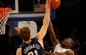 Tim Abromaitis blocks a shot. (AP)