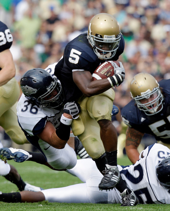 Junior halfback Armando Allen had seven carries of at least seven yards en route to a career-high 139 yards on the ground in last Saturday's 38-34 loss at Michigan.