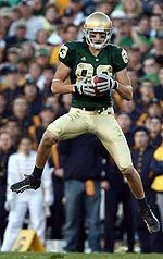 Jeff Samardzija set school records for touchdown receptions and receiving yards during the 2005 season.