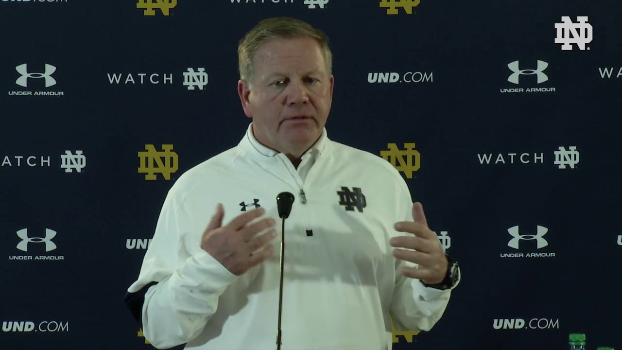 Brian Kelly Press Conference 2017 Blue Gold Post Game