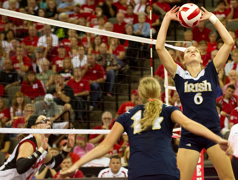 Senior setter and co-captain Maggie Brindock