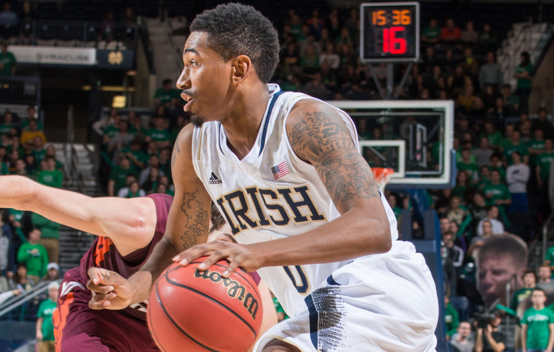 Eric Atkins led the Irish with 24 points on Tuesday night.