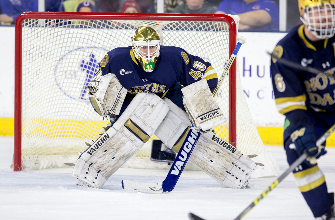 Cal Petersen made 23 saves in the second period.