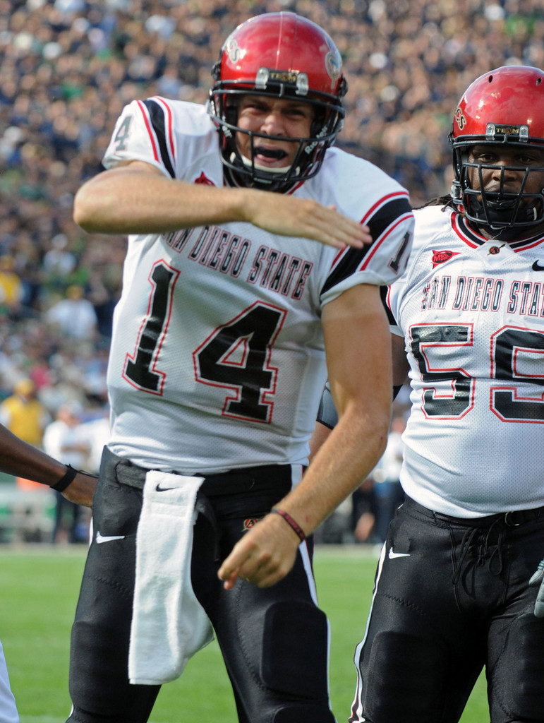 Irish Defeat Aztecs, 21-13, in Season Opener