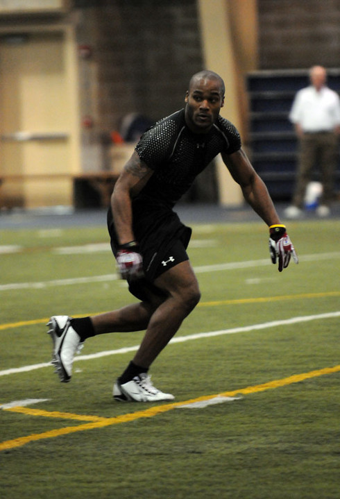 Cornerback Terrail Lambert had a stellar day as he recorded two 40-dash times under 4.4 seconds, faster than any recorded time by a defensive player at this year's NFL Combine.