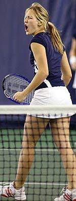 Christian Thompson won in doubles and  then posted a three-set victory against #37 Lenka Broosova in singles.