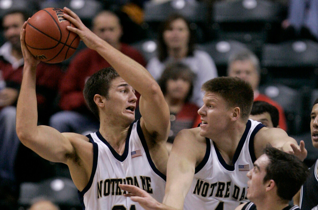 Ron Kurz pulls the ball away from Butler's A.J. Graves.