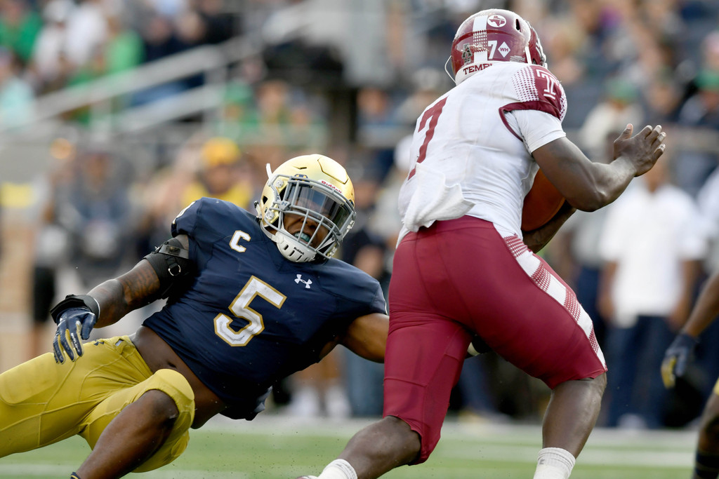 Notre Dame vs. Temple (USATSI)