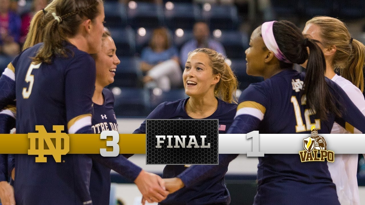 Notre Dame Volleyball Highlights vs. Valparaiso