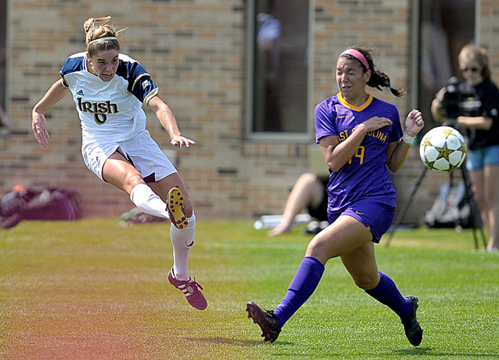 Freshman forward Anna Maria Gilbertson scored her fifth goal of the season, and first career match-winning goal, just 6:09 into Notre Dame's 1-0 victory at Villanova Sunday afternoon.