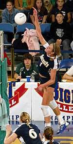 Emily Loomis has won a BIG EAST Championship as a volleyball team member and as an individual on the track and field team.