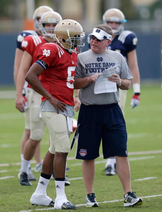 Brian Kelly became the third Notre Dame coach to win the AFCA Coach of the Year Award, joining Frank Leahy and Ara Parseghian