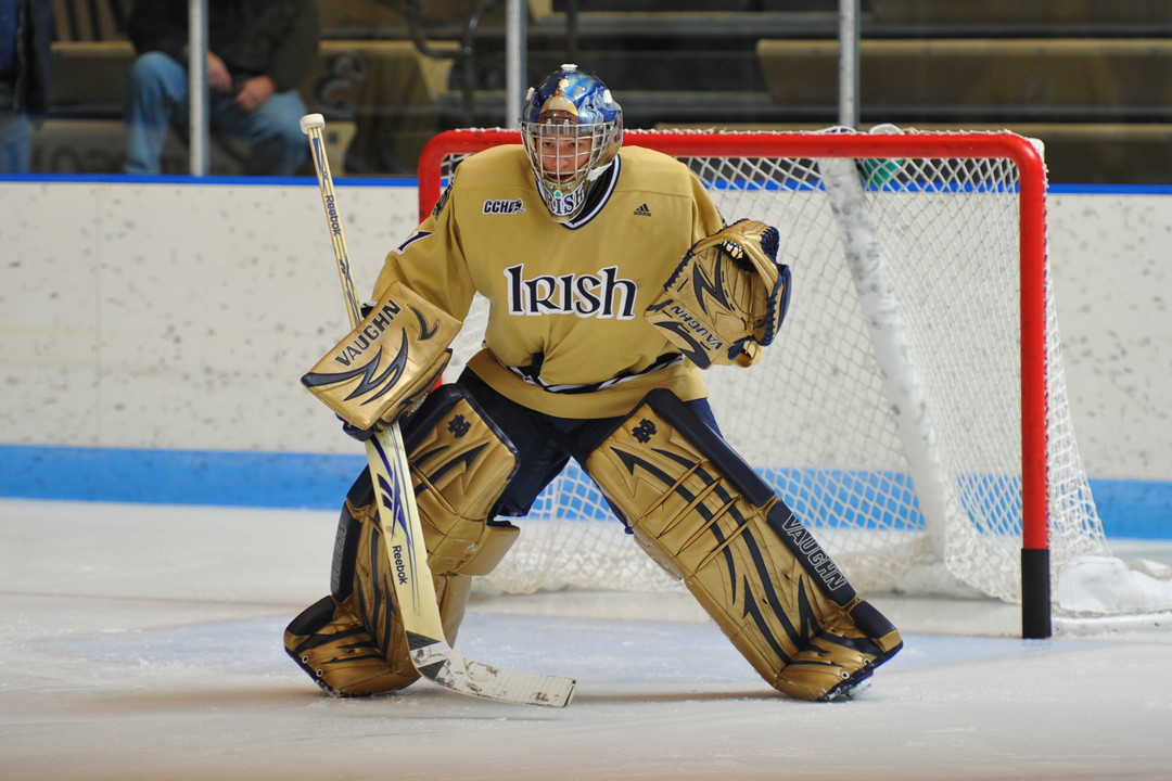 Sophomore goaltender Steven Summerhays won a pair of games for the Irish last weekend against Alaska.