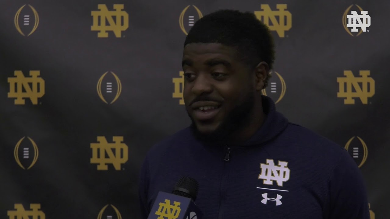 @NDFootball | Dexter Williams Pre-Practice Interview - CFP (2018)
