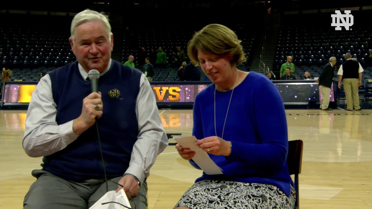 @ndwbb | Marina Mabrey and Coach Beth Cunningham Instant Reaction vs. Iowa (2018)