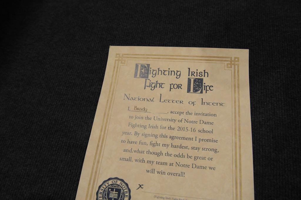 2015 Fighting Irish Fight For Life Signing Day Party