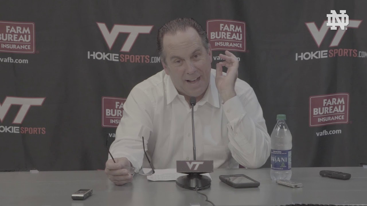 @NDMBB | Mike Brey Post-Game Press Conference at Virginia Tech (2019)