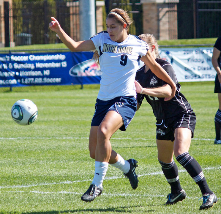 Freshman forward Lauren Bohaboy scored her third goal of the weekend, and fifth of the season, as Notre Dame blanked Providence, 3-0 on Sunday afternoon at Alumni Stadium.