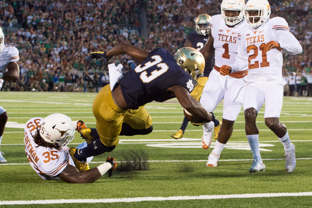 Notre Dame 38,  Texas 3