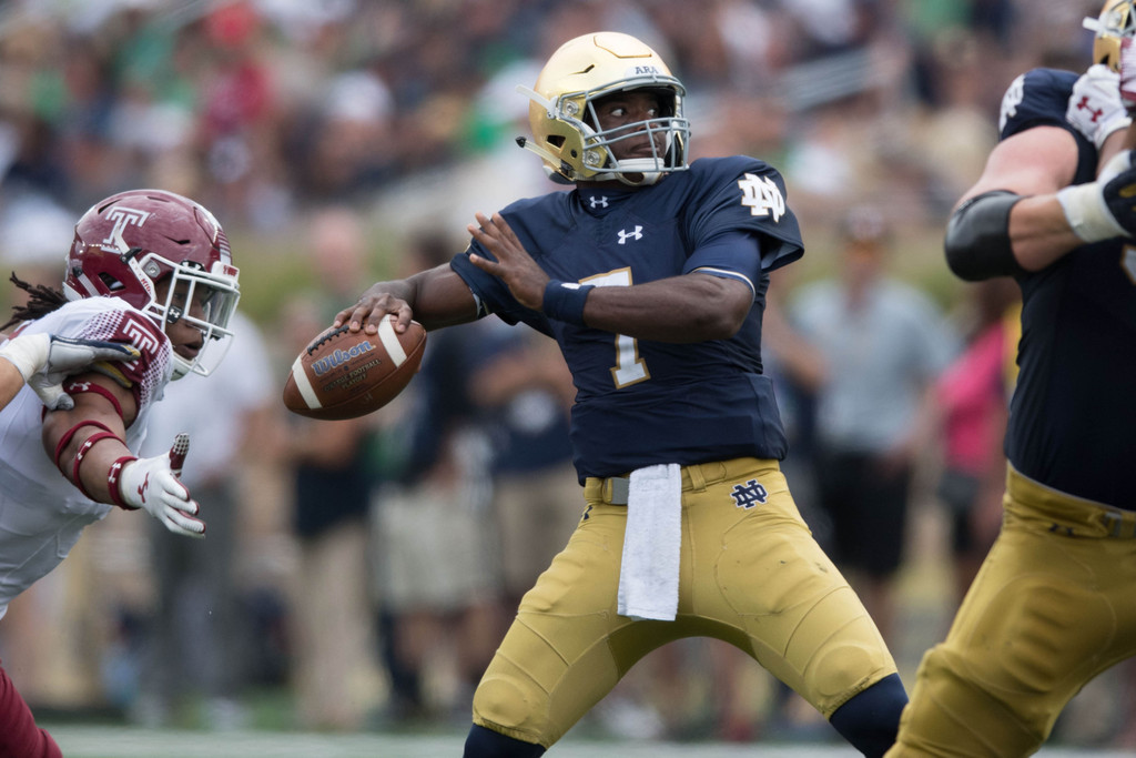 Notre Dame vs. Temple (USATSI)
