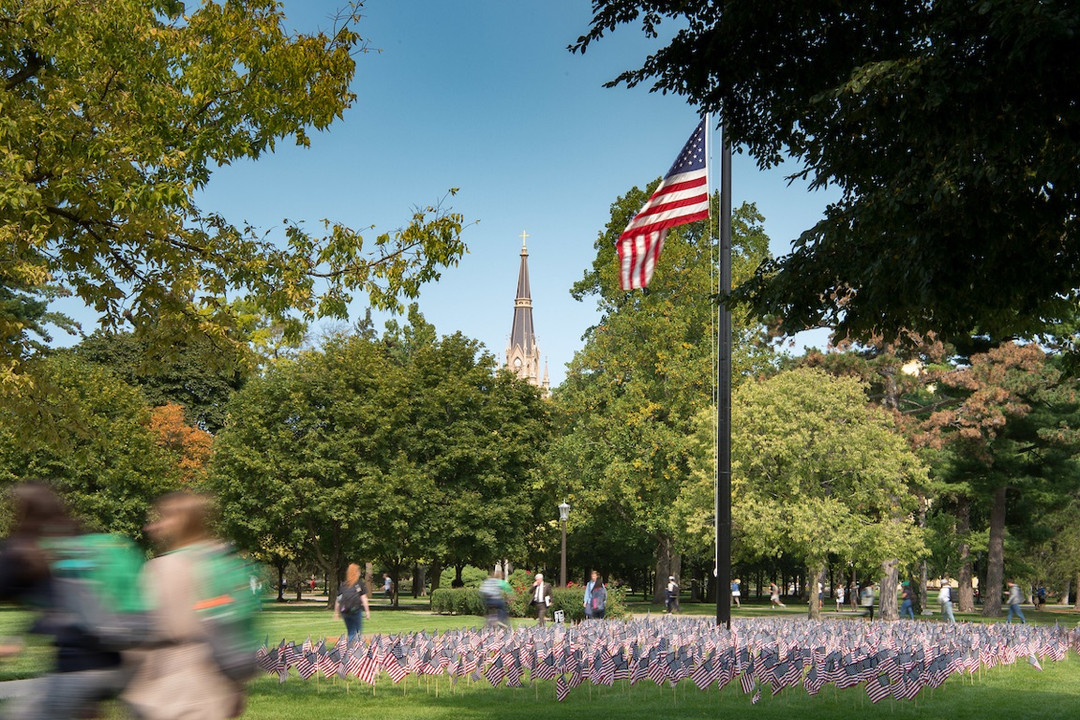 Flag on South Quad