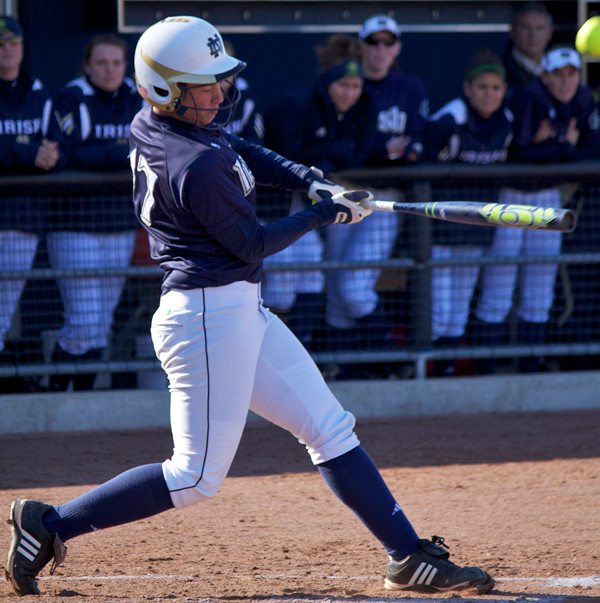 Dani Miller's three-run homer gave Notre Dame enough momentum to down Wisconsin, 8-1.