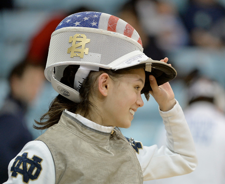 two-time NCAA Champion Lee Kiefer finished the day Saturday with a perfect 16-0 mark in women's foil.