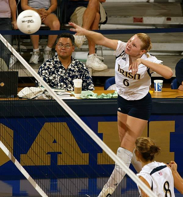 Senior OH Lauren Kelbley posted 18 kills in her final collegiate match.