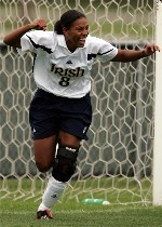 Candace Chapman and the Irish finally broke through with a goal in the 66th minute, en route to the 2-0 NCAA third-round win over UConn.