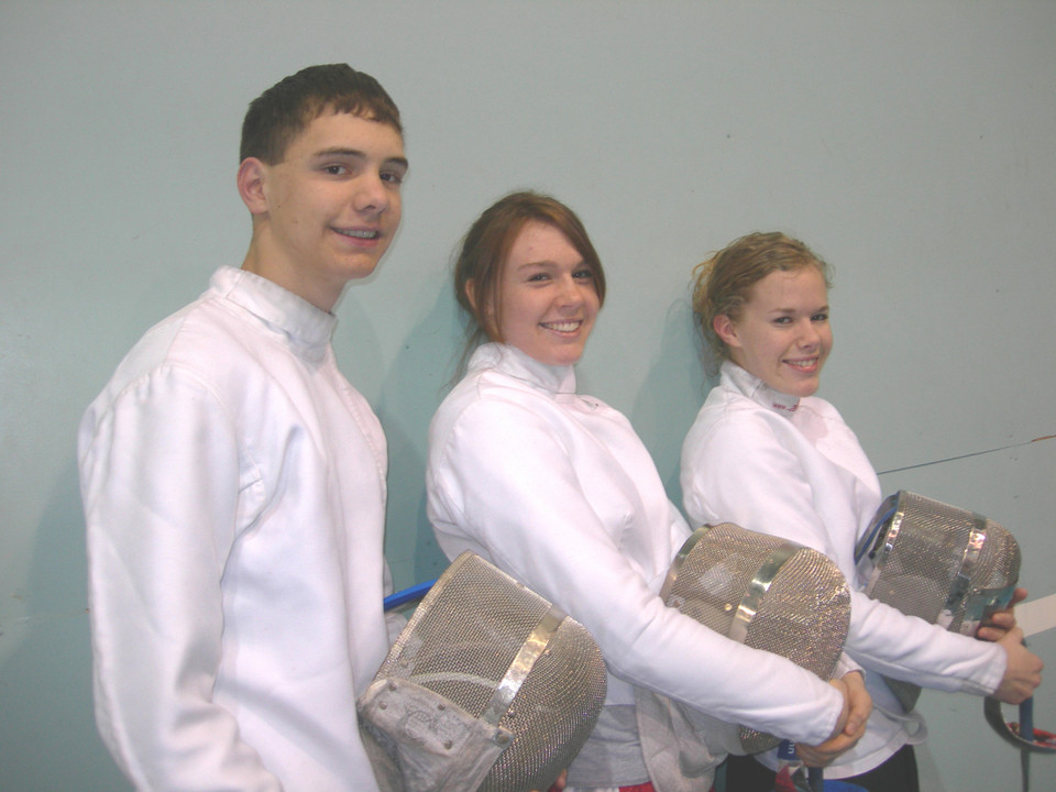 Notre Dame signees (from left) Avery Zuck, Eileen Hassett and Sarah Borrmann all are products of the Oregon Fencing Alliance.