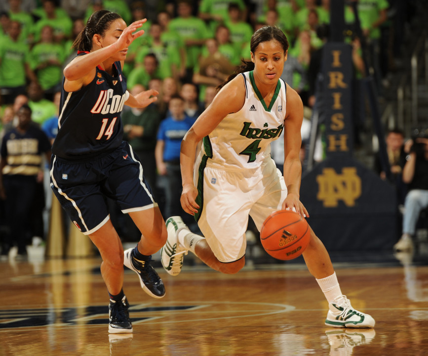 Skylar Diggins in Notre Dame's overtime victory against UConn
