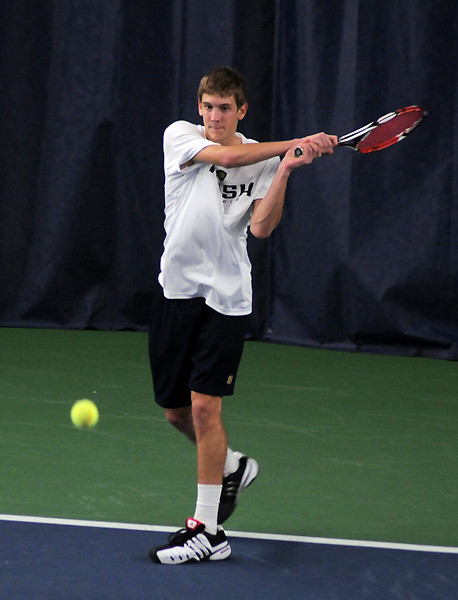 Samuel Keeton won his first set against Texas Tech