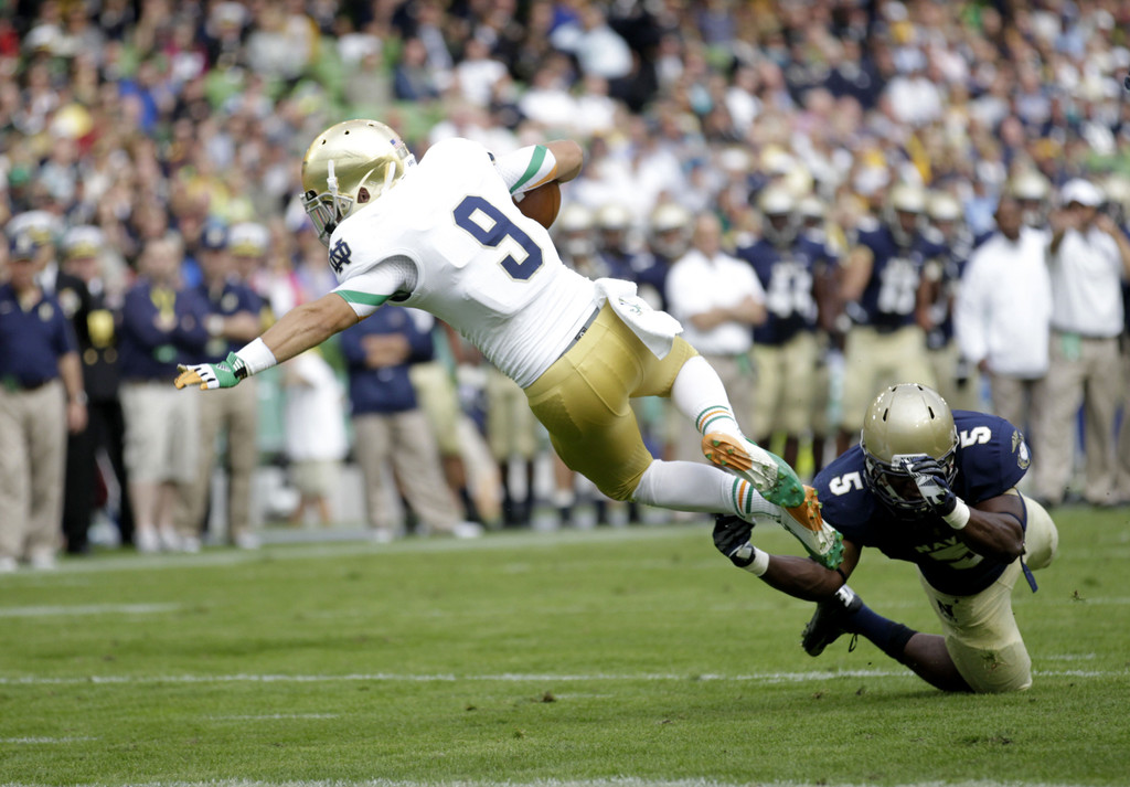 Notre Dame Pounds Navy 50-10 in Dublin (AP)
