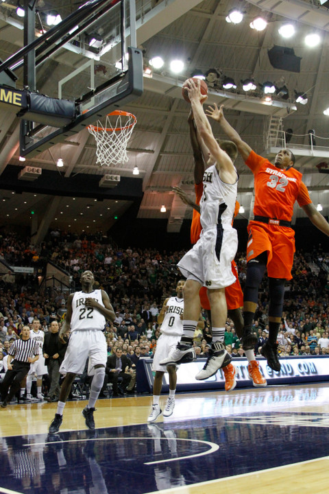 Jack Cooley posted his fifth double-double of the season in Saturday's win over top-ranked Syracuse.