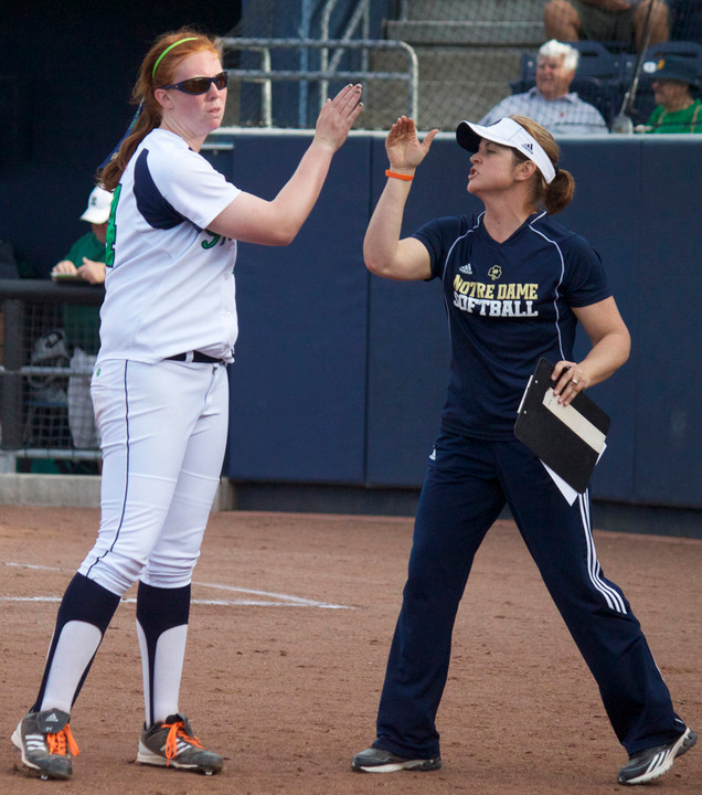 Notre Dame softball coach Deanna Gumpf.
