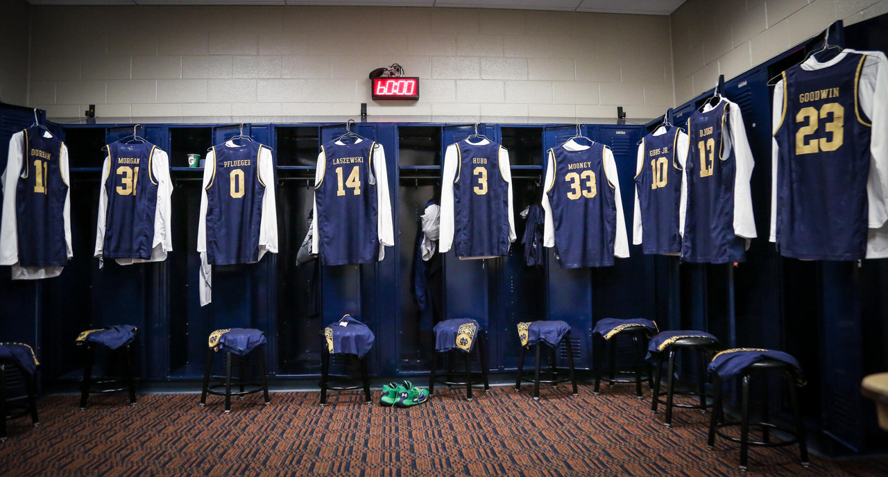 ND MBB Locker Room at UVA